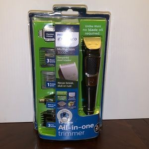 Philips Norelco Series 3000 Multigroom All-in-One Electric Trimmer, 13 Pieces